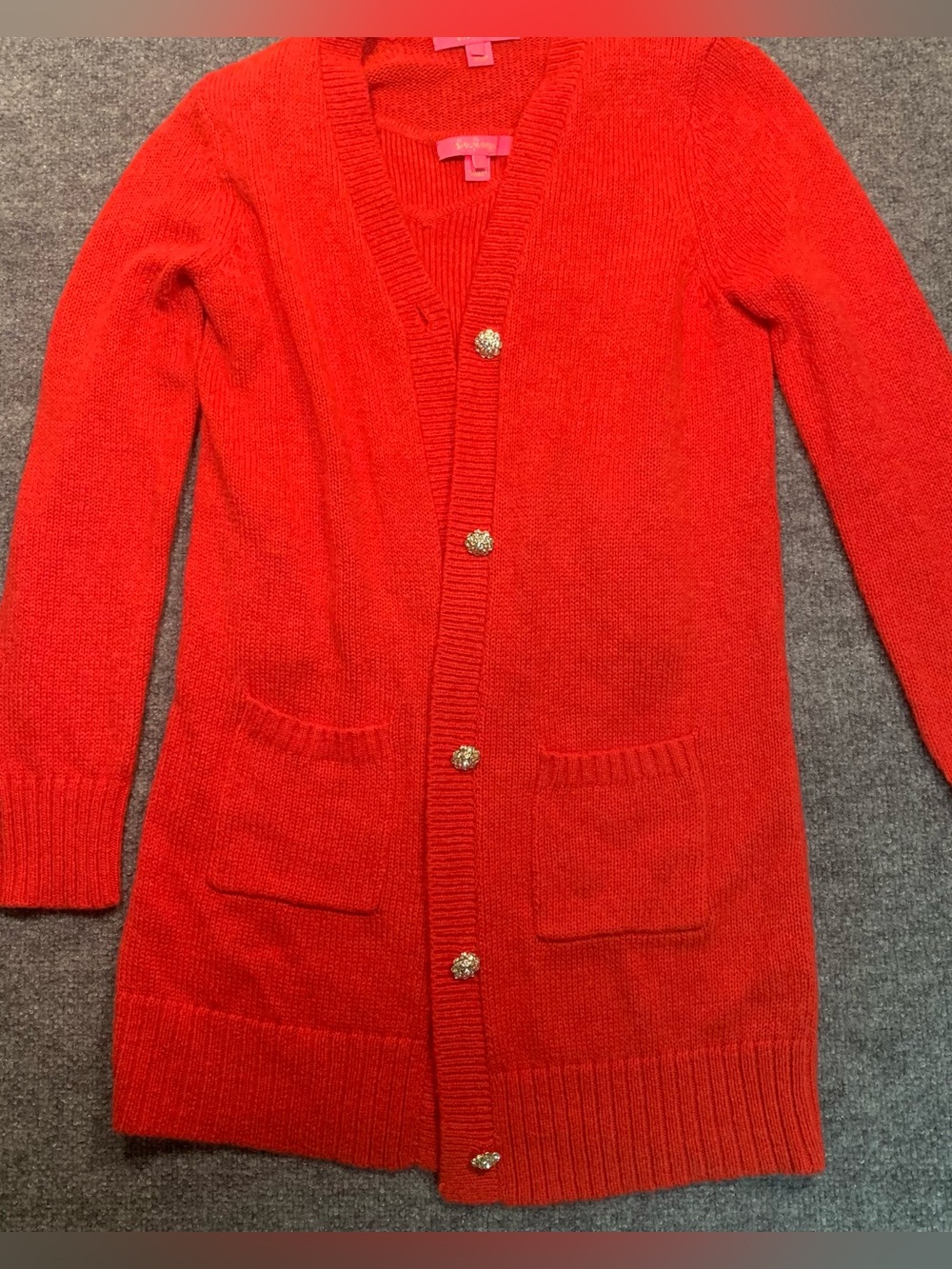 Lilly Pulitzer Women's Amaryllis Red Long Knit Cardigan Sweater 2-piece Set S